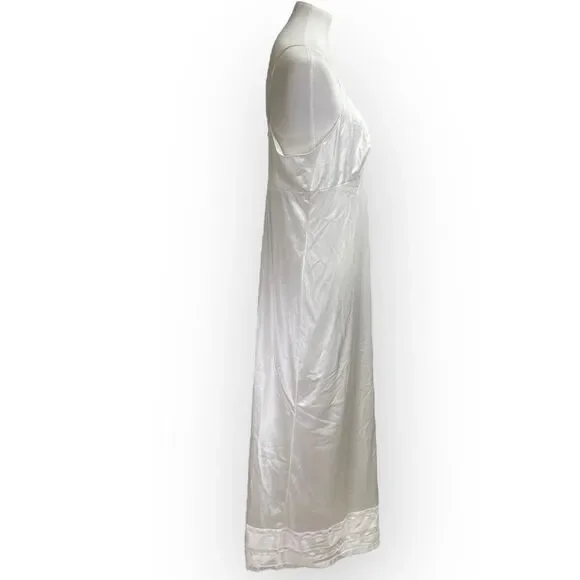 Vintage Full chemise long slip gown nightgown, size 40 (bra size). Approx XL - Picture 6 of 13